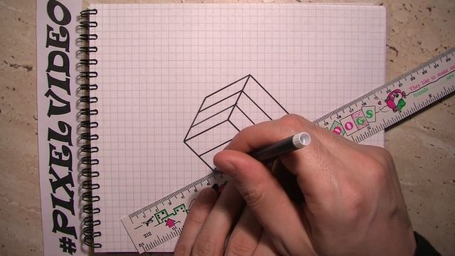 Кубик Рубика простой рисунок по клеточкам ( Rubik's Cube ) #pixelvideo смотреть онлайн