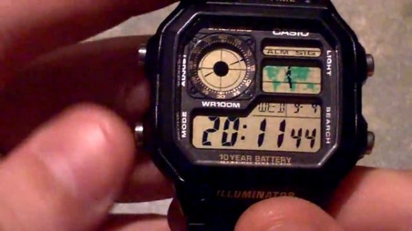 Casio Collection AE-1200WH-1BVEF короткий обзор функций