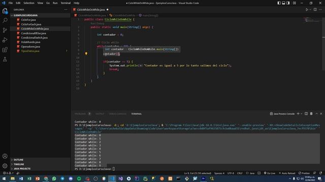 08 - Ciclo while, do while y uso de break en Java смотреть онлайн