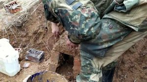 ЗЕМЛЯНКА НА СКЛОНЕ ЧАСТЬ -5, СДЕЛАЛ ПЕЧЬ!!!