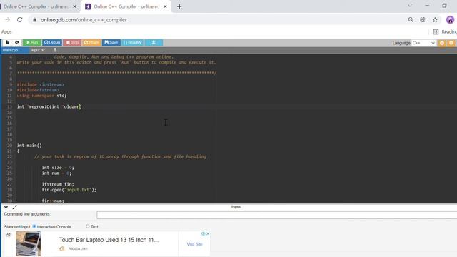 Regrow of 1D array in pointers through functions смотреть онлайн