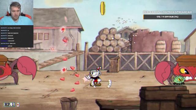 ЭТО КТО? DEFENET? СКВОЗЬ ПОТ И СЛЕЗЫ - стрим Cuphead 3 часть! смотреть онлайн