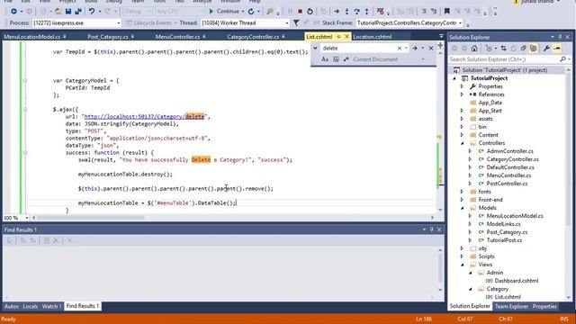 196 ASP .NET MVC - Delete Category Record from Database in Tutorial Project смотреть онлайн