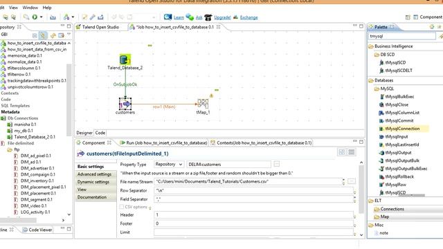 How to Insert Data from CSV Input File to Database in Talend смотреть онлайн