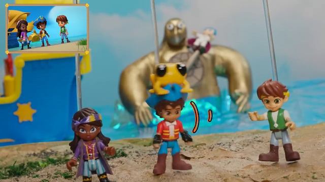 Santiago Saves Enrique From The Golden Giant! | Santiago Of The Seas Toys | Toymation