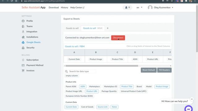 Как сохранять данные в Гугл Таблицы в Seller Assistant App смотреть онлайн