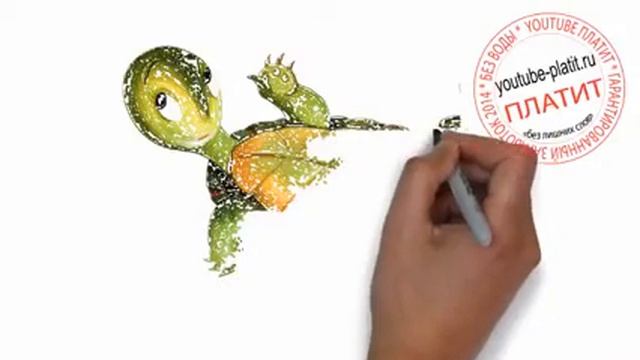 Нарисованные карандашом животные Как нарисовать перевернутую черепаху смотреть онлайн