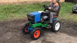 Самодельный мини трактор с двигателем от мотоблока