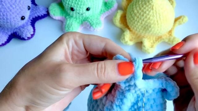 Мастер-класс Осьминог перевёртыш крючком ? 8 ножек!!! Двусторонний! Игрушка крючком за час смотреть онлайн