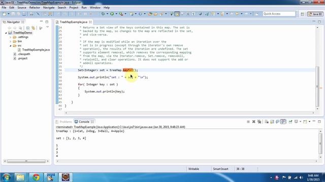 How to get all keys from the TreeMap? | TreeMap (KeySet method) смотреть онлайн
