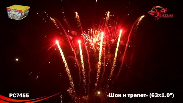 PC 7455 Фейерверк «Шок и трепет» 63 - 1". Высота - от 30 метров. Время - от 30 секунд. смотреть онлайн