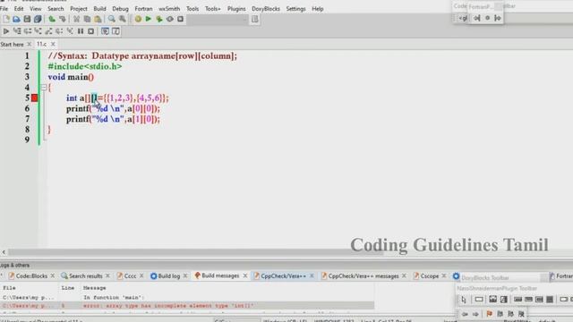 Two Dimensional Array | C Programming in Tamil смотреть онлайн
