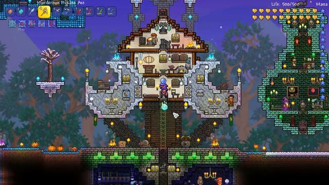 Terraria 1.3 Expert Warlock Let's Play Part 23 Bosses, Slimes, & Pumpkins! | 1.3 mage playthrough смотреть онлайн