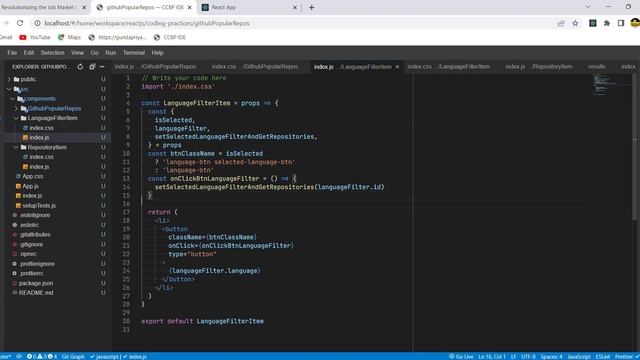 React JS | Coding Practice 33 GithubPopularRepos — CCBP Nxtwave смотреть онлайн