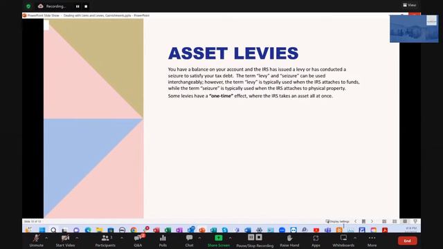 Dealing with Liens and Levies, Garnishments, and Asset Seizures смотреть онлайн