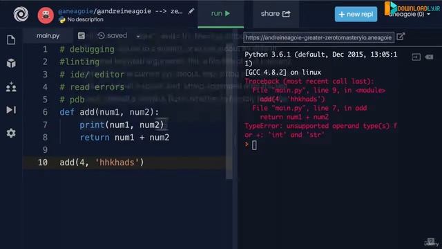 #12 Debugging In Python (Python Zero to Hero) смотреть онлайн