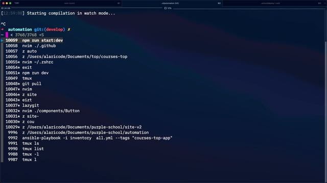 Работа с iTerm, zsh, oh-my-zsh, tmux смотреть онлайн