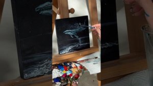 Рисуем кита акрилом легко