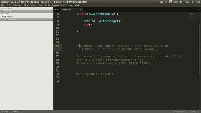 PHP Dərslər #46 - #PDO, Məlumat çəkmək(2) смотреть онлайн
