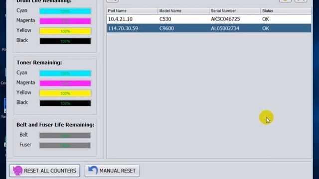 How to reset OKI C9600 by the OKI Printer Resetter смотреть онлайн
