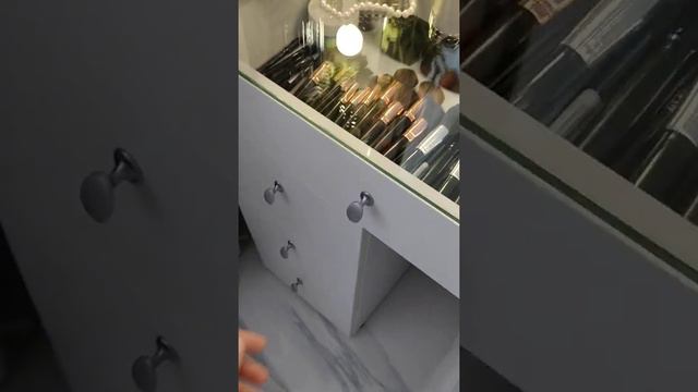 Гримерный столик консольный 120*80, зеркало в раме 120*80, стеклянная столешница смотреть онлайн