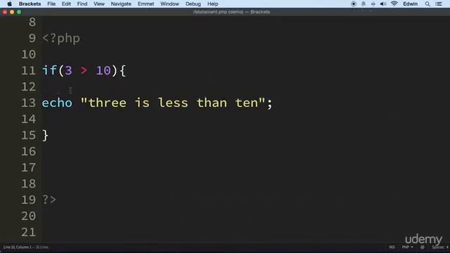 1 if Statements - CONTROL STRUCTURES - PHP FOR BEGINNERS - BECOME A PHP MASTER - CMS PROJECT COURS смотреть онлайн