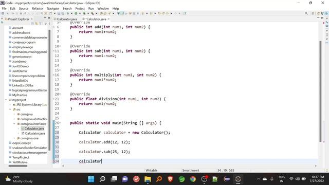 Interface in java | java concepts | core java -8 #java #programming #video #basic #program смотреть онлайн