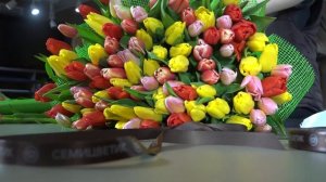 Букет из 101 тюльпана