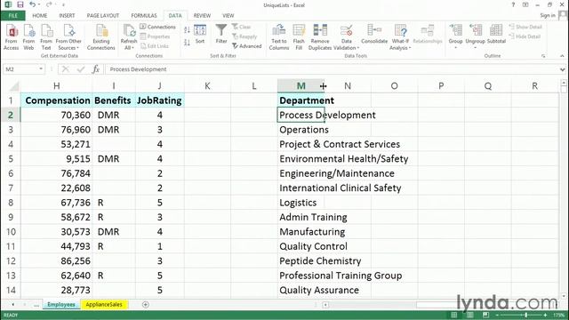 Excel Tutorial - Parsing your data to create unique lists смотреть онлайн