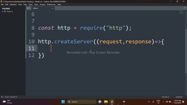 create Server using Node js смотреть онлайн