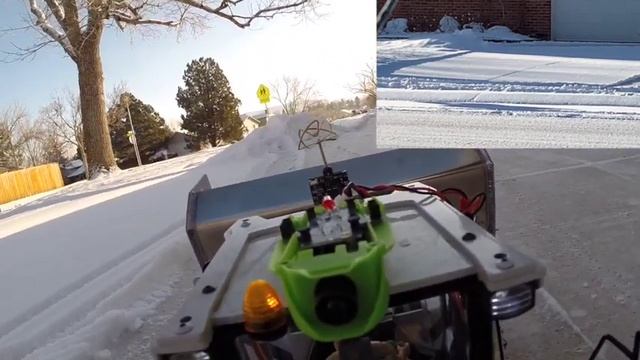 Remote working Pt-1 Its too cold to be outside. Using RC construction loader to clear snow. смотреть онлайн