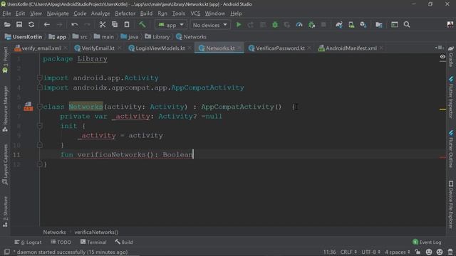 Curso de android con kotlin y firebase Procedimiento para verificar el estado de conectividad #17 смотреть онлайн