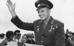 Встреча Гагарина в Москве 14 апреля 1961 года.