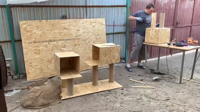 КОШАЧИЙ ДОМИК СВОИМИ РУКАМИ | делаем дома для кошек | DIY для кошек смотреть онлайн