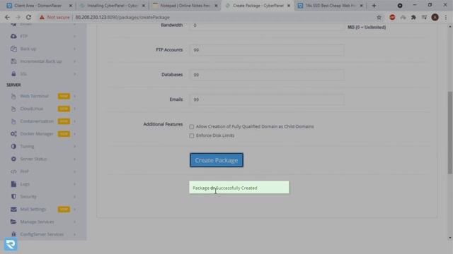 Create User Packages Account In CyberPanel [3/5] # (Setup Domain) смотреть онлайн