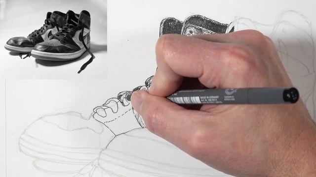 How to Draw Sneakers With Pen and Ink смотреть онлайн