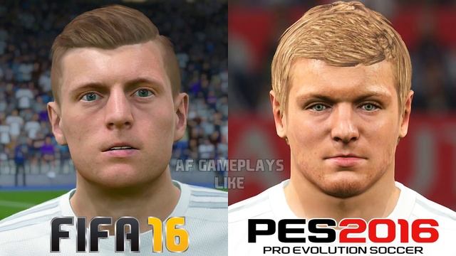 FIFA 16 vs PES 2016 - REAL MADRID FACE COMPARISON (1080p) смотреть онлайн