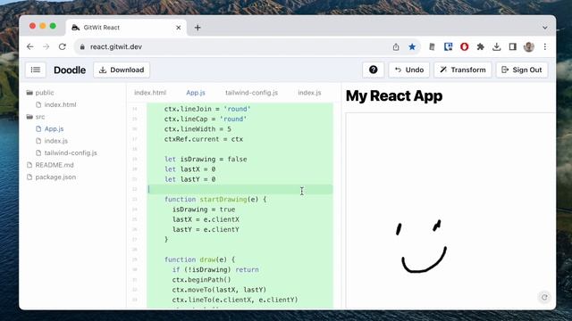 Build a React drawing app with GitWit смотреть онлайн