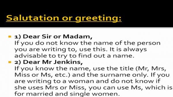 Formal Letter Writing in English