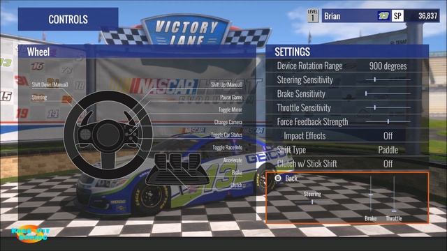 Nascar Heat Evolution - In Game Controller Settings смотреть онлайн