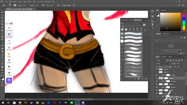 ARCHER WARRIOR - Photoshop Painting Process смотреть онлайн