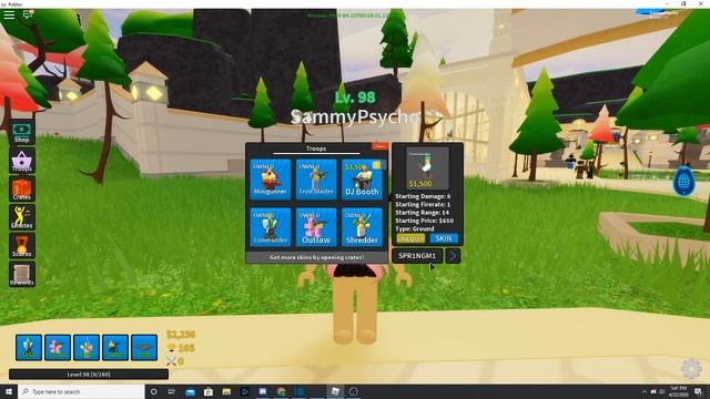 NEW ALL CODES! Spring Time Commander Skin Code!All Working Codes For TOWER DEFENSE SIMULATOR, Roblo