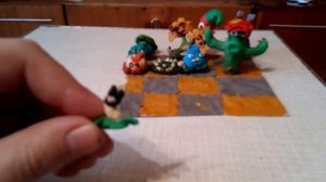 фигурки из пластилина растения против зомби 2