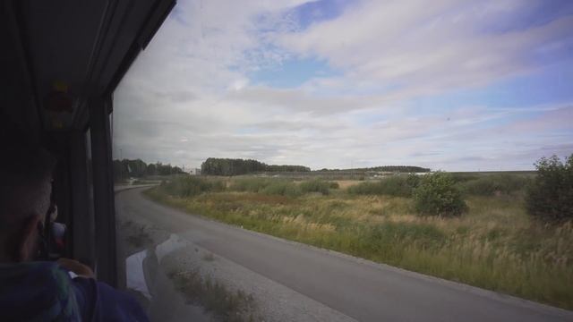 Sweden, Stockholm, Bus 583 Ride From Arlanda Airport Terminal 2 To Märsta Train Station