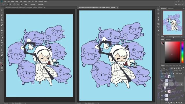 Cotton Cookie & Sheeps (Speedpaint) смотреть онлайн