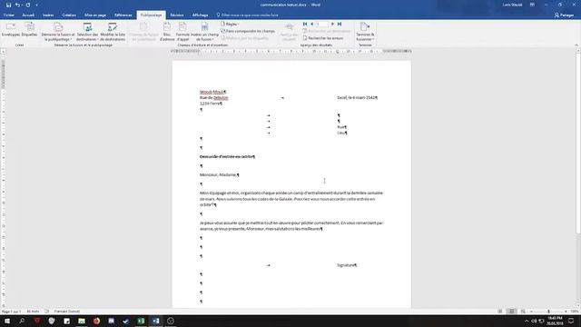 Excel 2016 - Préparer et réaliser un publipostage avec Word pour des envois par emails смотреть онлайн