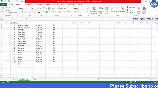 How To Insert A Blank Row After Every Row In Excel || Excel Tips || dptutorials смотреть онлайн