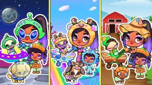 СЕМЬЯ ИНОПЛАНЕТЯН  ПРОТИВ СЕМЬИ МОНСТРОВ  ПРОТИВ СЕМЬИ ФЕРМЕРОВ ОБНОВЛЕНИЕ ХЭЛЛОУИН в AVATAR WORLD