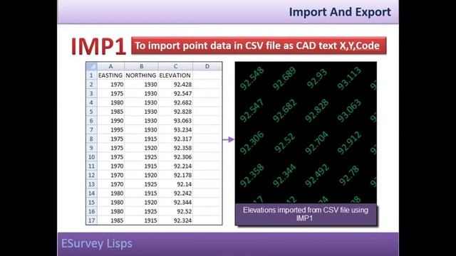 AutoCAD Autolisp - Import Export Point Data смотреть онлайн