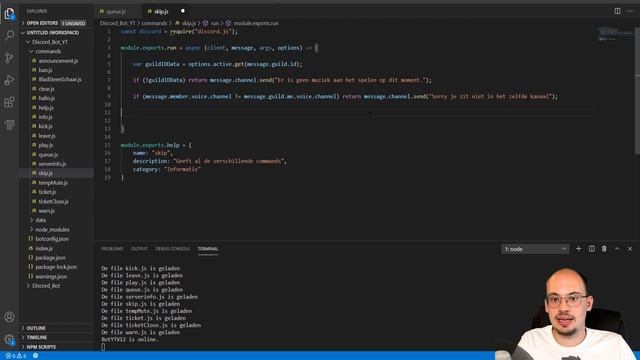 DISCORD MUZIEK BOT || Skip & Queue Command | Tutorial #3 [Nederlands/Dutch] смотреть онлайн